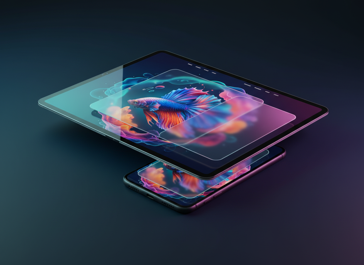 Sample website demo on tablet and phone