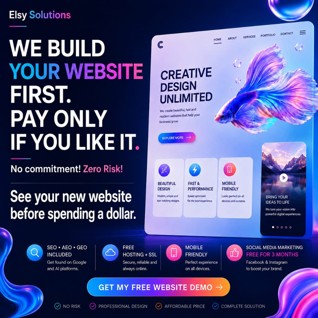 Elsy Solutions free website demo offer