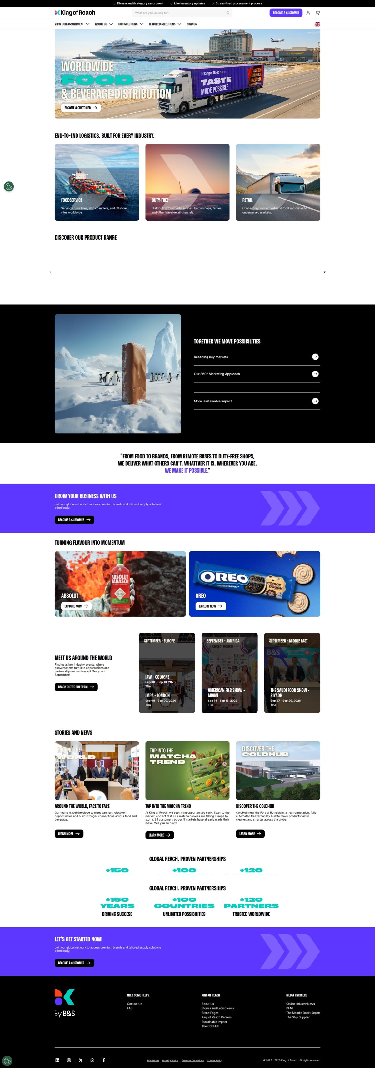 King of Reach homepage screenshot